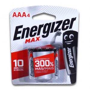 PILA ENERGIZER AAA CHICA 4u.