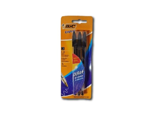 BOLIGRAFO BIC CRISTAL NEGRO 3un.
