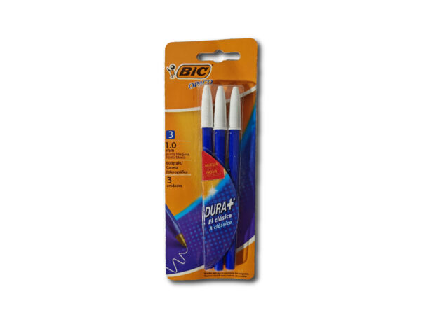 BOLIGRAFO BIC OPACO AZUL 3un. (17658)