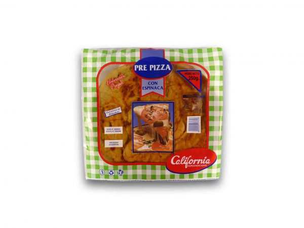 PRE PIZZA ESPINACA 250gr.