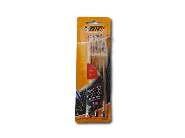 BOLIGRAFO BIC CRISTAL SURT.PTA.FINA X3