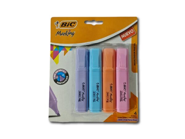 RESALTADOR BIC MARKING PASTELES x4