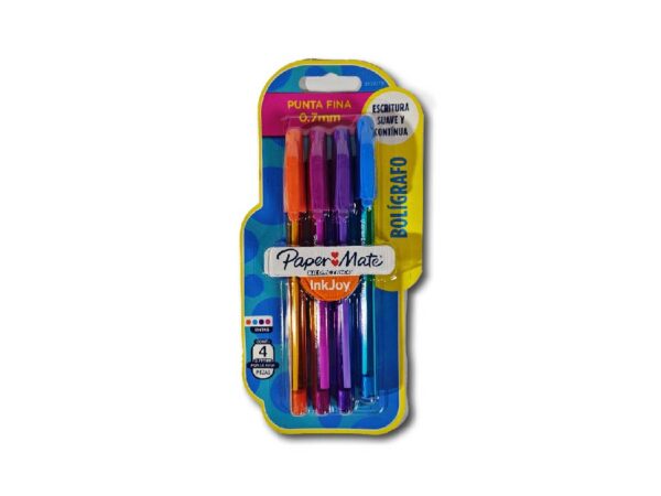 BOLIGRAFO P.M.INK JOY PTA FINA SURT.X4