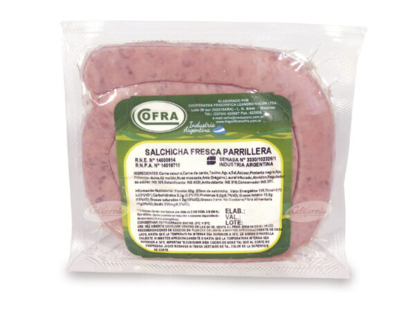 SALCHICHA PARRILLERA COFRA VACIO kg.