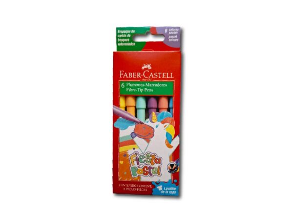 MARCADORES F.CASTELL FIESTA PASTELX6