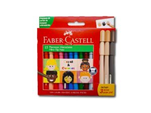 7754111022743 MARCADORES FABER CAST.CARAS&COL.15un.