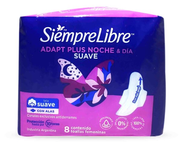 TOALLA S.LIBRE A.P.NOCHE SUAVE 8u.