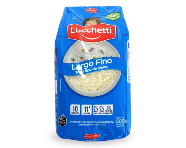 ARROZ LUCCHETTI LARGO FINO 100% REC.500gr.