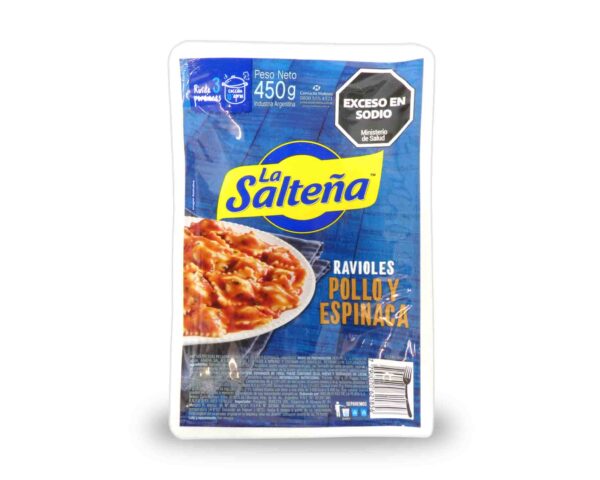 RAVIOLES LA SALTENA POLLO/ESPIN.450gr.