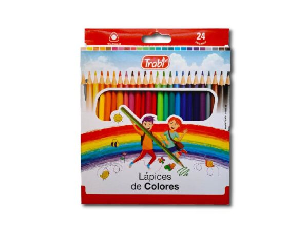 LAPICES COLORES DE RESINA TRABI 24un.