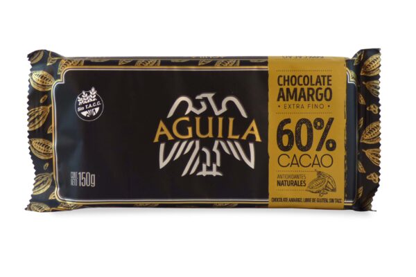 CHOCOLATE AGUILA AM.60% CACAO 150gr.