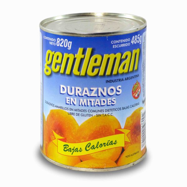 DURAZNOS GENTLEMAN MITAD.B/CAL.820gr.