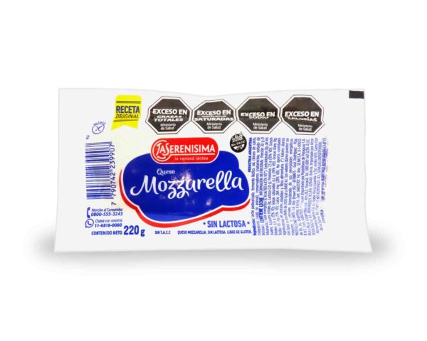 QUESO SERENISIMA MOZZAREL.S/LACT.220gr.