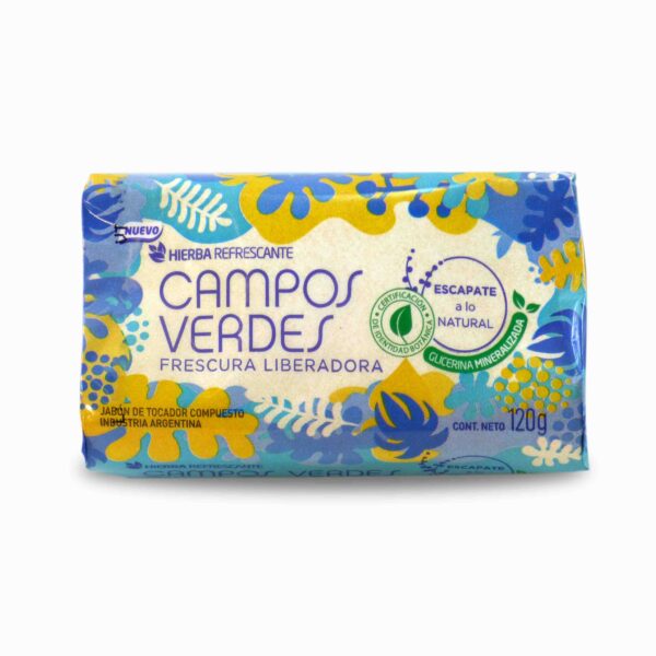 7790990000984 JABON CAMPOS VERDES FRESC.L.HIERBA 120gr.