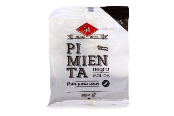 PIMIENTA NEGRA 51 MOLIDA 25gr.