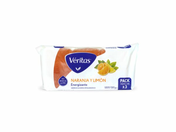 7791520077285 JABON VERITAS GLICERINA NAR/LIM 3x120 gr.