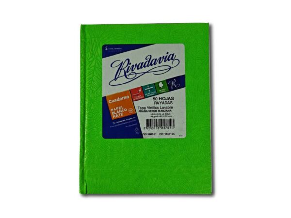 CUADERNO RIVADAVIA T/C RAY.V.MANZ.50h.