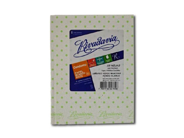 CUADERNO RIVADAVIA LUN.VERDE RAY.50h.