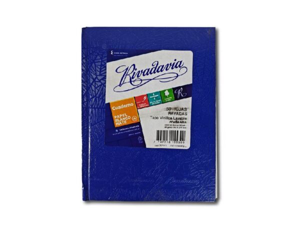 CUADERNO RIVADAVIA RAY.AZUL 50h.