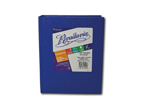 CUADERNO RIVADAVIA T/C AZUL RAY.194h.
