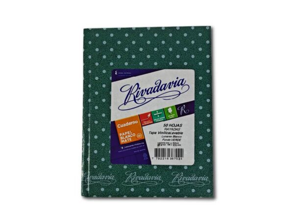 CUADERNO RIVADAVIA T/C LUN.VDE.50h.