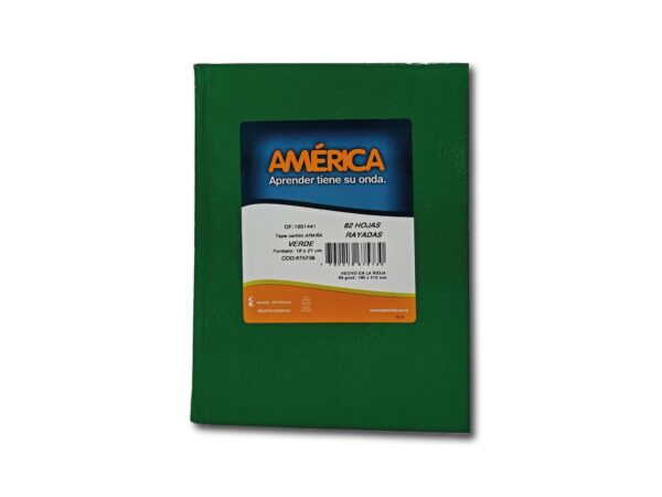 CUADERNO AMERICA T/C RAY.82h. VDE.