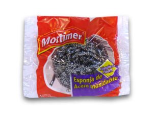 ESPONJA ACERO MORTIMER PLATEADA 1u.
