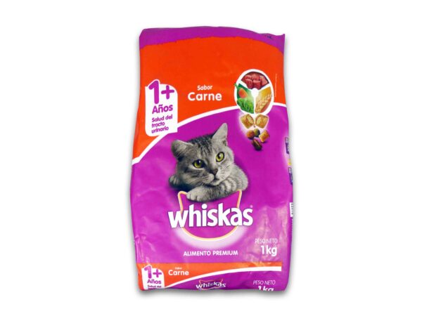 ALIMENTO GATO WHISKAS CARNE AD.1kg.