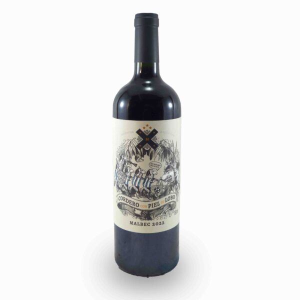 VINO CORDERO C/PIEL LOBO MALBEC 750ml.