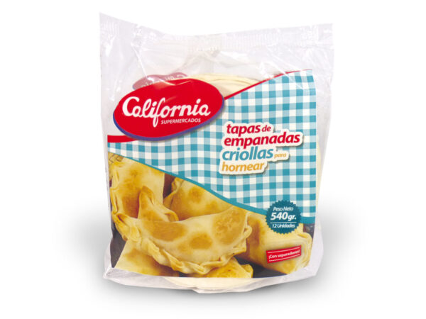 TAPA EMPANADA CRIOLLA HORNO x 12u.