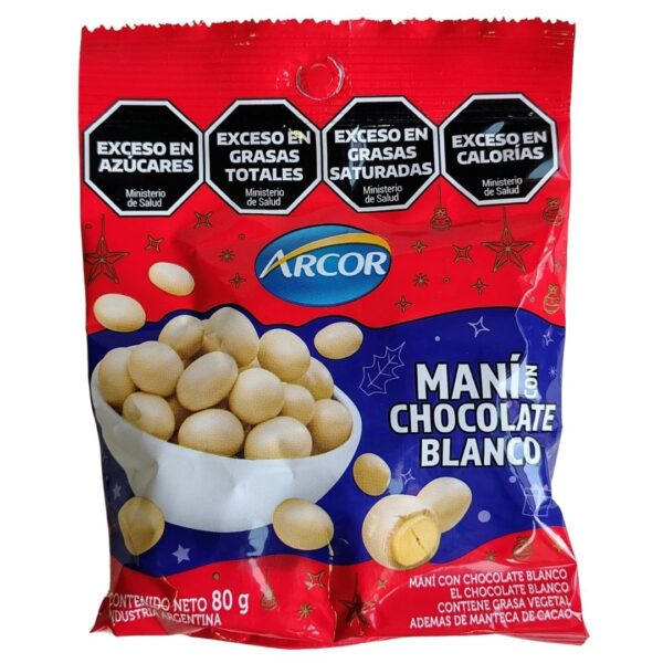 MANI ARCOR C/CHOCOLATE BLANCO 80gr.