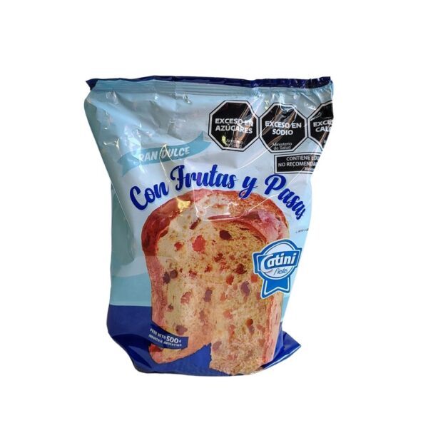 PAN DULCE CATINI C/FRUTAS Y PASAS 500gr.