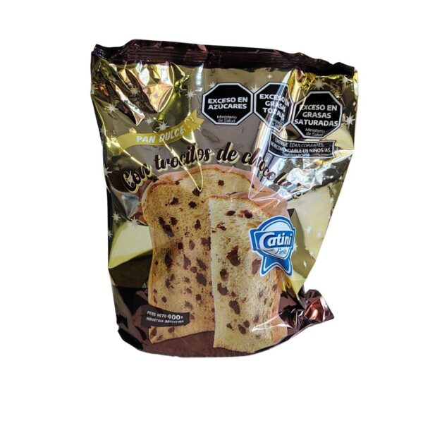 PAN DULCE CATINI C/TROCITOS CHOC.400gr.