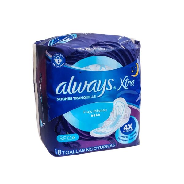 TOALLA ALWAYS XTRA NOCHE T.SECA 8u.