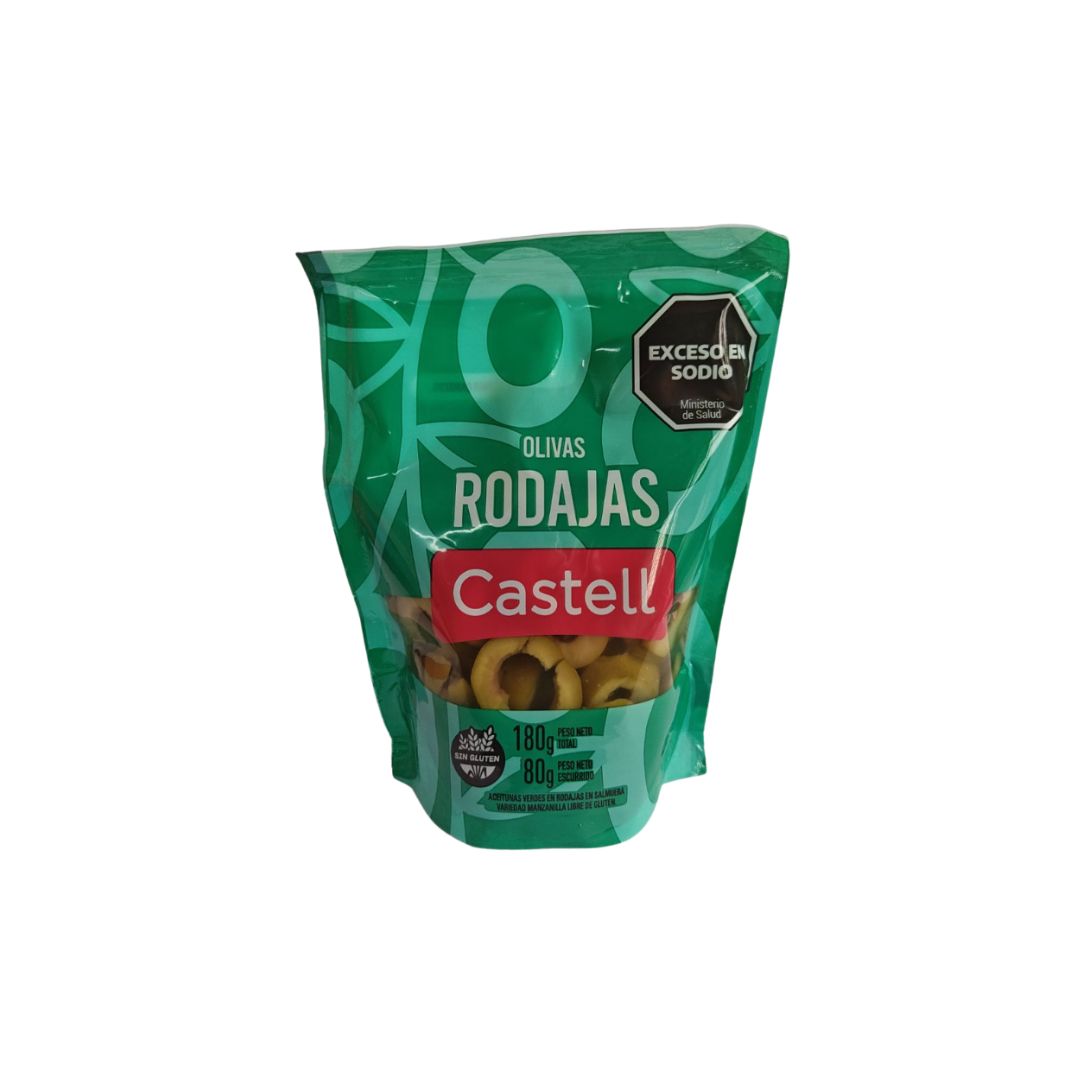 ACEITUNAS CASTELL VERDES RODAJ.D/P 180gr.