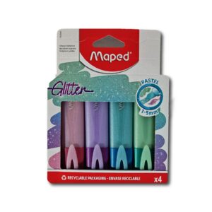 MARCADOR MAPED PASTEL GLITTER X 4