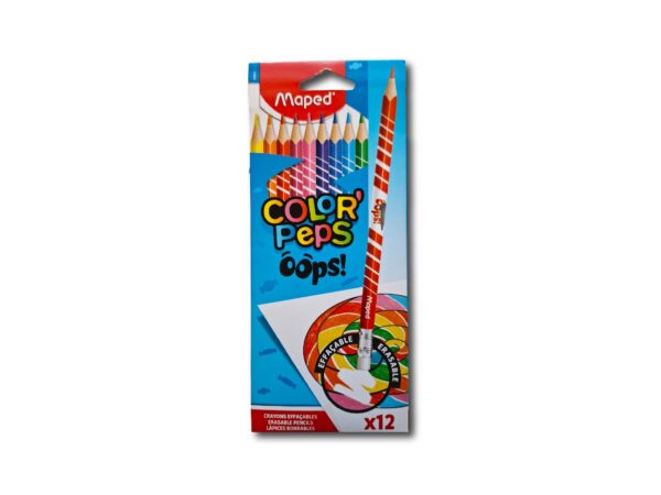 LAPICES MAPED COLORES BORRABLES X 12