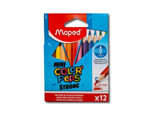 LAPICES COLORES MAPED MINI STRONG 12unid.