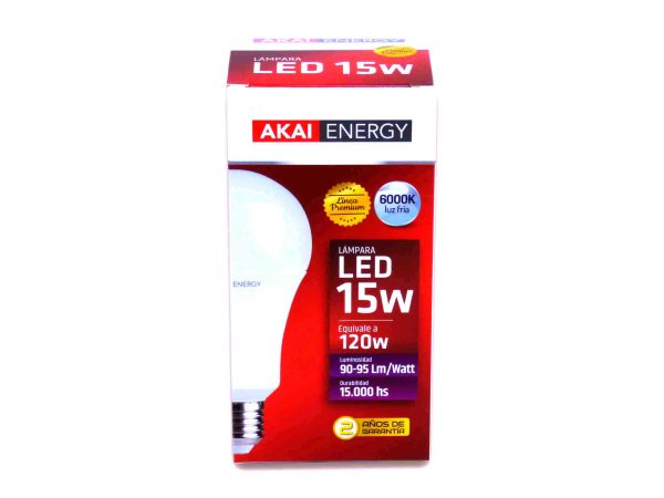 LAMPARA AKAI LED BULB 15 WATT FRIA
