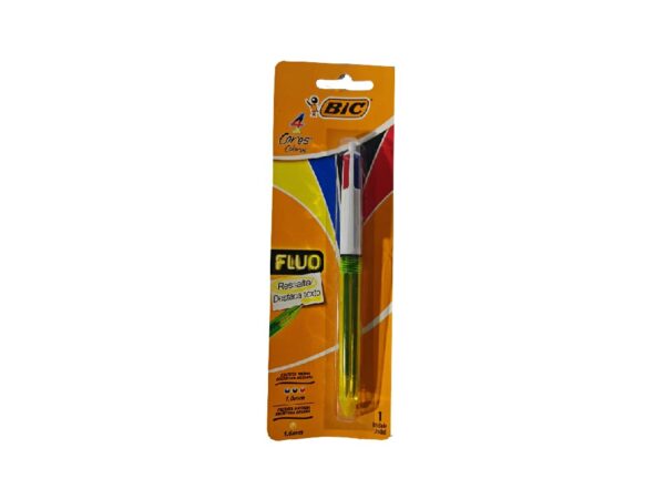 BOLIGRAFO BIC 4 COLORES FLUO