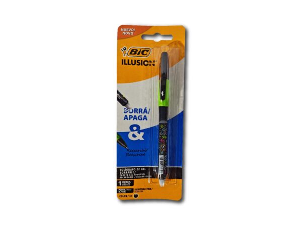 BOLIGRAFO BIC GEL ILLUSION NEGRO 0.7mm.