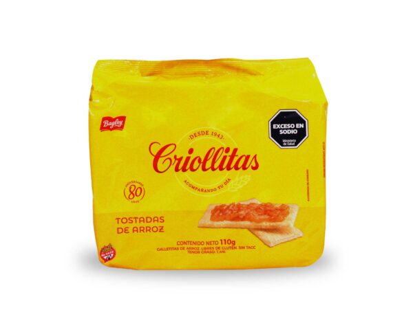 CRIOLLITAS TOSTADA DE ARROZ 110gr.