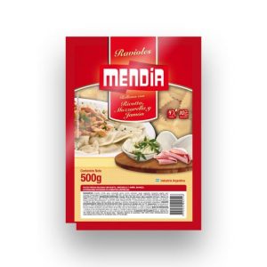 RAVIOLES MENDIA RIC/MOZZAR/JAMON 500gr.
