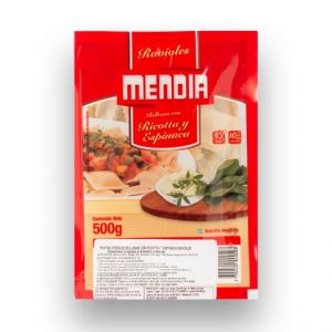 RAVIOLES MENDIA RICOTTA/ESPINACA  500gr.