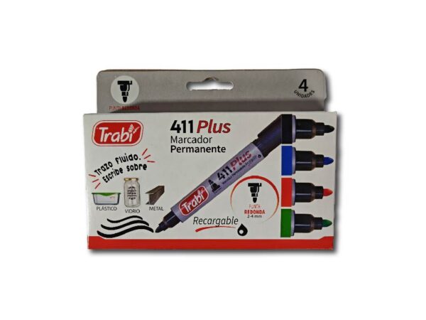 MARCADOR TRABI PERMANENTE 411 4u.