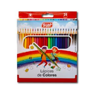 LAPICES COLORES DE RESINA TRABI 24un.
