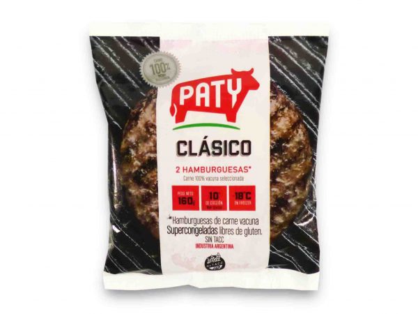 HAMBURGUESA PATY CLASICA 160gr.
