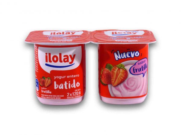 YOGUR ILOLAY BATIDO FRUTILLA 2X120gr.