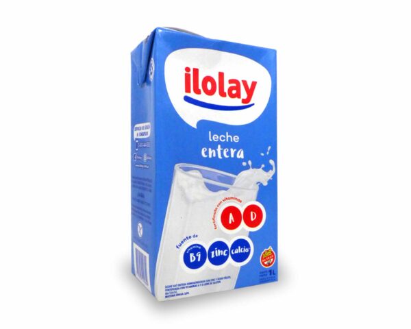 LECHE ILOLAY ENTERA C/B9 Z.CALCIO T/B X 1lts