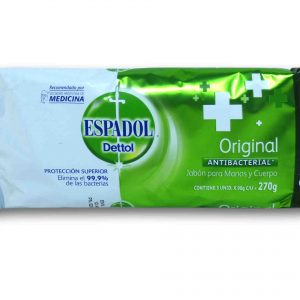 JABON ESPADOL DETTOL ORIGINAL 3x80gr.